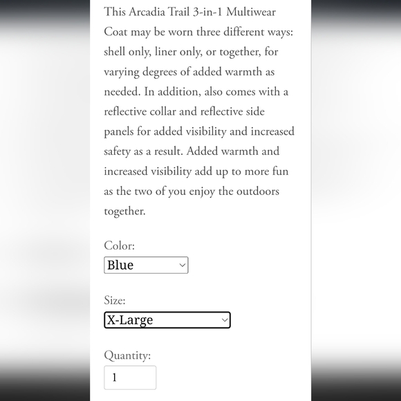 NWT Arcadia 3-in-1 dog jacket - Picture 4 of 6